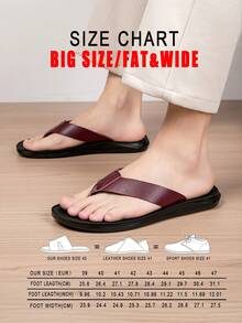 Men's Comfortable Casual Flip Flops, Fashionable And Versatile Summer Slippers - Red-brown - View 8