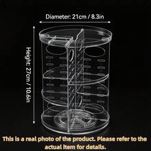 360-Degree Rotating Desktop Storage Rack Acrylic Box Dressing Table Lipstick Skincare Storage Box Cosmetic Display Stand, Suitable For Vacation Beaches, Bathrooms, Bedrooms And Other Occasions, Large Capacity - Multicolor - View 12