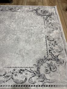 Digitally Printed Non-Slip Washable Runner And Area Rug, Modern Design | Modern, Scandinavian, Bohemian And Classic Styles | 100% Polyester - Light Grey - View 7