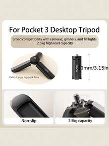 Llano Desktop Portable Tripod For D JIpoet3 Camera, Mini Portable Handheld Bracket, Multi-Function Desktop Stand - View 6