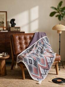 Selimut Sofa Kotak-kotak, Selimut Multifungsi yang Terbuat dari Serat Poliester Bohemian, Satu Ukuran Cocok untuk Semua. Detailnya meliputi Kehangatan dan Kelembutan, Cocok untuk Ruang Tamu, Kamar Tidur, dan Penggunaan di Rumah. - MultiWarna - View 1