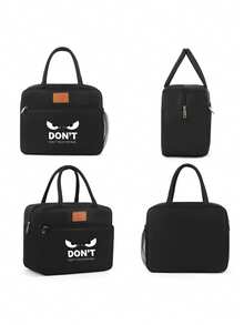1 Pc, Don't Touch My Bag Pattern Printed Handbag, Large Capacity Handheld Bag, Suitable For Office Workers And Travel - one-size - View 11
