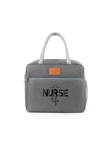 1 Pc, Nurse Pattern Printed Handbag, Large Capacity Handheld Bag, Suitable For Office Workers And Travel - one-size - View 10