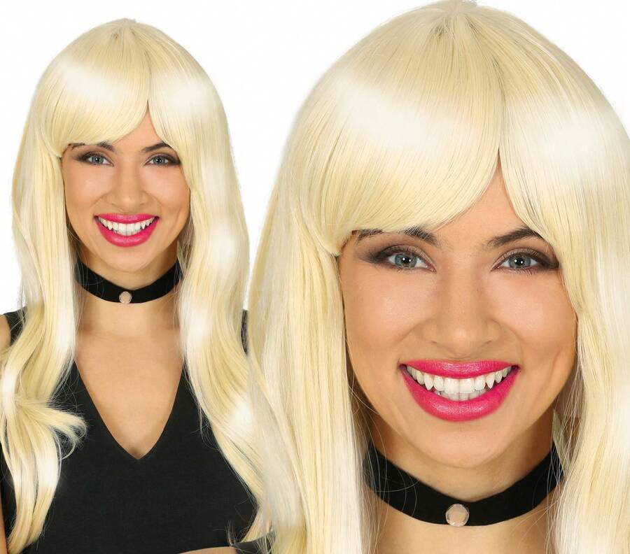KIWI Long 80s Style Blonde Wig For Adults, Long And Wavy Costume Accessory In Box, Ideal For Halloween And Carnival - Option 24 - View 1