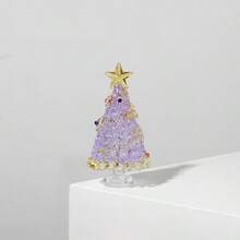 Zibo Glass Christmas Tree Handmade Glass Craft Ornament Home Decor Desktop Christmas Gift - Multicolor - View 4