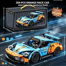 304pcs Sports Car Building Blocks, Adult Collectible Supercar Model, Halloween Christmas Thanksgiving Birthday Gift - Multicolor - View 11