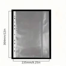 100pcs A4 Transparent Loose-Leaf Folders, Transparent Document Bags, Waterproof File Organizers, Suitable For Standard 2/3/4 Hole Binders - A - View 2