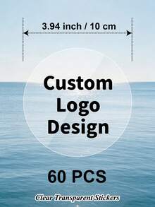 20/60/120pcs 3-10cm Customized Transparent Round Stickers, Personalized Transparent Logo Stickers, Paper/Plastic Business Brand Packaging Seal Labels, Round Labels For Wedding, Birthday - Transparent - View 18