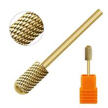 Golden 1PC Professional Nail Drill Bit Cone Carbide Manicure Drill For Electric Milling Cutter Nail Files Buffer Nail Art Equipment Accessory - Gold - View 13