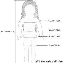 ملابس وإكسسوارات دمية طفل حديث الولادة من American Doll، مجموعة ملابس رومبر لطيفة مناسبة للدمى بحجم 16-18 بوصة، ديكور منزلي وهدية عيد ميلاد - متعدد الألوان - مشاهدة 5