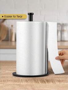 Heavy Duty Kitchen Paper Towel Holder With Weighted Base - Space-Saving Countertop Storage Rack. Modern Design Style, Suitable For Paper Towels And Toilet Paper. Durable Kitchen Utensil Storage Solution. Kitchen Paper Towel Holder - Multicolor - View 2