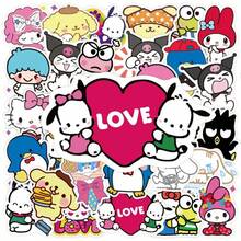 SANRIO (معتمد) 200/100/50 قطعة ملصقات سانريو سينامورول كورومي ماي ميلودي | ألوان مختلطة، طباعة حيوانية، ذاتية اللصق، مطفأة، مناسبة لديكور المكتب، إغلاق الأظرف، ديكور الحفلات (ألوان وأنماط عشوائية) - متعدد الألوان - مشاهدة 3