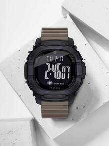 TOMI Men's Electronic Watch Square Digital LCD Display Dial Silicone Sports Strap Outdoor Multi-Function Men's Watch Multiple Colors Available Daily Wear Holiday Gift - one-size - View 14