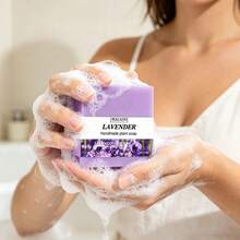 Sabun Minyak Esensial Lavender, Sabun Buatan Tangan, Sabun Mandi, Sabun Pembersih Tubuh, Pembersih Kulit Harian - Lavender - View 5