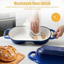 Enameled Cast Iron Dutch Oven With Lid, Suitable For Sourdough Bread Baking - Enameled Cast Iron Bread Pot - 500°F Oven Non-Stick Bread Pot, Dual Round Bread Baking Pans For Homemade Baking - View 8