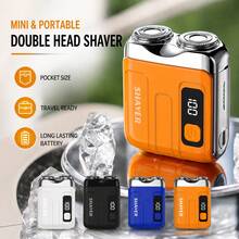 Mini Pocket Electric Shaver, Portable Dual-Head Razor With LED Display, USB Rechargeable, Multi-Color Compact Grooming Tool, Smooth & Painless Trimming For Men & Women, Perfect Travel-Friendly Essential For Home & On-The-Go.(300mAh) - Multiple Styles - View 2