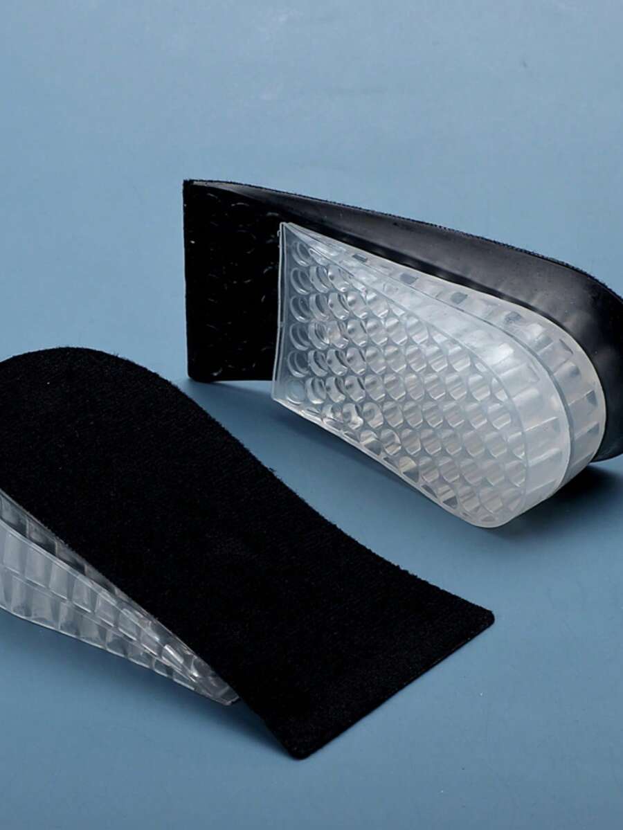 QKC 1 Pair Detachable Multi-Size Height-Increasing Half Insoles, Silicone Anti-Slip Inner Half-Size Shoe Pads, Suitable For Sports Shoes, Casual Shoes And Daily Commute Footwear