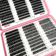 LIMEIKAI 570 Clusters Dense 8D Fluffy Cartoon Style Anime Eyelash Extensions 10-18MM Cluster Eyelashes D Curl Single Lash Reusable Suitable For Beginners 30D/100D - D - View 9