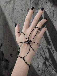 Halloween Spider Finger Chain Dark Style Personalized Versatile Bracelet - Multicolor - View 6