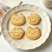 1/3pcs/Set Cartoon Cat Biscuit Mold Small Fish Cat Claw Cookie Cutter Embossers Biscuit Molds Fondant Cake Decoration Tools - White - View 5