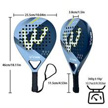 CWIN BLAZE Padel Racket, 3K Carbon Fiber Surface With High Elasticity Cortex EVA Core, 360g Lightweight Professional Racket, Anti-Slip Handle With Wrist Strap, Comes With Premium Hard Shell Carrying Case, Suitable For Adult Intermediate And Advanced Players - Multicolor - View 5
