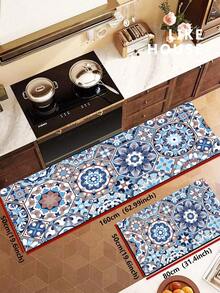 1/2pcs Diatomaceous Earth Bath Mat, Vintage Bohemian Floral Pattern Style, Super Absorbent, Non-Slip, Perfect For Bathroom, Kitchen And Dining Room, Quick Drying, Ideal Gift For Home Decor And Bathroom Mat - Multicolor - View 15