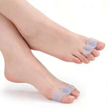 2pcs/Set Silicone Toe Separator, 3-Toe Split Friction-Proof Toe Care Pads, Washable & Reusable, Wearable With Shoes, Soft & Elastic, Anti-Deformation, Big Toe Alignment & Overlapping Toe Relief - A - View 7