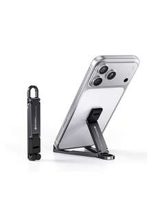Foldable Mini Keychain Phone Stand Spring Hook Portable Travel Cell Phone Holder Compatible With IPhone All Smartphones Up To 20.32 Cm - Multiple Styles - View 12