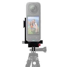 Aluminum Alloy X3 Horizontal/Vertical Quick Release L-Bracket, Magnetic Folding Dual-Slot Base Adapter For Insta360 X5/X3/X2 Action Panoramic Cameras - View 8