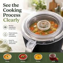 بطانية شفاف ل- Thermomix TM7، بطانية طبخ شفاف مرئي، بطانية مركزي قابل للفصل لإضافة المكونات بسهولة. - شفاف - مشاهدة 4