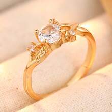 Women's Exquisite Gold Leaf Ring, Luxury Fashion, Versatile Accessory Jewelry - Gold - View 10