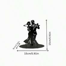 Black Wooden Dancer Silhouette Single Bottle Wine Rack, Restaurant Supplies, Sturdy And Durable/Easy Installation/Elegant Decoration/Suitable For Home Kitchen Storage, Living Room Wine Rack Display/ - Black - View 3