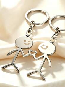 2pcs/Set Couple, Friends Keychain | Best Valentine's Day Gift, Can Be Used As Keychain, Backpack Charm, Car Key Ring Or Decoration - Multicolor - View 2