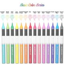 Flysea New Colorful Series 14pcs/Box, Vibrant Macaron Dopamine Gray Blue Green Brown And Other Professional Acrylic Marker Pens, New Free Ink System, Multiple Color Combinations Available, Newly Launched, Better Quality, Smoother Writing Experience, Designed For Professional Artists - Sets - View 25