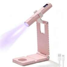 Portable Nail Lamp Nail Polish Drying Lamp UV/LED Nail Curing Lamp With Digital Display USB Rechargeable Gel Curing Lamp With Stand Hands-Free Nail Lamp Suitable For Home And Salon Use Gel Nail Curing - Multicolor - View 14
