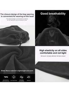 1/3pcs Unisex Fleece Neck Gaiter Winter Face Mask, Polyester Warm Windproof Neck Cover With Adjustable Drawstring, Soft Breathable Ski Face Cover For Snowboarding Cycling Hiking Cold Weather Outdoor Sports For Men Women - Multicolor - View 11