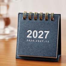 1 قطعة تقويم 2027 - تصميم عمودي قابل للقلب مدمج، ربط بحلقة معدنية متينة، تخطيط شهري واضح، مناسب للمنزل أو المكتب أو المدرسة، العودة إلى المدرسة - متعدد الألوان - مشاهدة 18