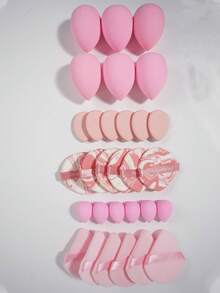 50/3pcs Makeup Sponge Set, Loose Powder Puff, Pressed Powder Puff, Setting Powder Puff, Makeup Sponge, Makeup Sponge, Foundation Mixing Beauty Sponge, Velvet Triangle Powder Puff, Makeup Sponge, Beauty Sponge, Mini Makeup Sponge, Finger Powder Puff, Makeup Tools, Suitable For Facial Setting, Concealer Powder Puff, Loose Powder Puff And Mini Finger Powder Puff, Makeup Beginners, Soft And Skin-Friendly, Suitable For All Skin Types, Blush, Foundation, Cream And Powder Puff, Dry And Wet Powder Puff - Pink - View 16