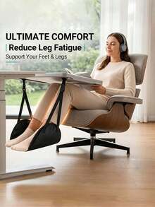 1pc Adjustable Airplane Footrest Strap, Travel Essential, Adjustable Airplane Foot Pedal, Adjustable Airplane Foot Hammock, Dual Use For Office And Home - Multicolor - View 3