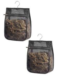 1/2/4/5pcs Outdoor Mesh Laundry Bag With Zipper Large Opening Design, Extra Large Capacity Storage Bag With Hook For Home Organization, Durable Hanging Laundry Organizer Bags - Multicolor - View 10