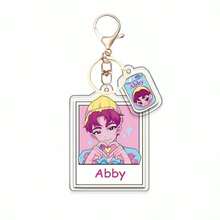 Hasbro 1PC K‑POP Themed Acrylic Key Ring, Double Tag Design Bag Charm, Collectible Decorative Pendant - Multiple Styles - View 4