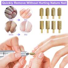 Golden 1PC Professional Nail Drill Bit Cone Carbide Manicure Drill For Electric Milling Cutter Nail Files Buffer Nail Art Equipment Accessory - Gold - View 3
