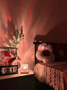 1pc LED Water Ripple Square Projection Atmosphere Lamp, 16 RGB Colors, With Touch / Remote Control, USB Powered Decorative Lamp, Suitable For Bedroom, Living Room, Party, Birthday, Valentine's Day And Christmas Decoration - Multicolor - View 1