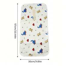 1 buah Alas Ganti Popok Bayi Tahan Air, Dapat Dicuci & Bernapas, Motif Kartun Dinosaurus / Mobil / Jerapah / Gajah, Portabel - MultiWarna - View 3