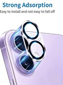 玻璃相機鏡頭保護貼，適用於 iPhone 18 Pro Max/18 Pro/17 Pro Max/17 Pro/17/16 Pro Max/16 Pro/16 Plus/16/15 Pro Max/15 Pro/15 Plus/15/14 Pro Max/14 Pro/14 Plus/14/13/12/11，超高清、防刮、夜拍友好、手機殼兼容、透明 2 入裝 [2026 新款] 9H 鋼化玻璃 - 無色 - 查看 4