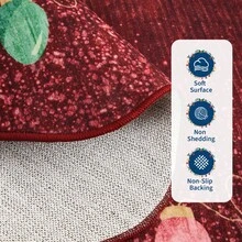 Wanfeeso Red Shaped Christmas Rug With Christmas Light Bulb Pattern – Unique Holiday Area Rug For Living Room, Entryway & Festive Home Decor - Red - View 4
