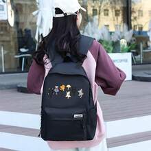 Cute Cat Pattern Printed Backpack For Girls And Boys, Suitable For School And Short Trips, Ideal For Students' Daily Commute, Large Capacity Compartment Can Store Laptop And Various Learning Supplies, Essential For Friends Gathering And Travel - Backpack - View 6