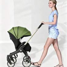 YAZOCO 2-In-1 Travel Baby Stroller Lightweight, Folds InOne Click, Large Capacity Bottom Storage Basket, Anti-Slip Wheels, Convertible, For Toddlers - Grey - View 8