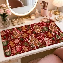 Gingerbread Bakery Large Mouse Pad, Christmas Desk Mat, Extended Keyboard Pad , Polyester Surface With Rubber Base For Gaming, Home Office, Winter Desk Decor And Festive Holiday Gifts 3 Sizes Available - View 2