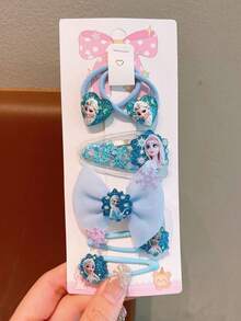 asmodee Internet-Famous Frozen Glittery Sand Sequin Hair Accessory Set, Featuring Multiple Netted Bow-Edge Clips With Elastic Hair Bands, Exquisite Card Paper Packaging And Stylish Accessories - Multicolor - View 7
